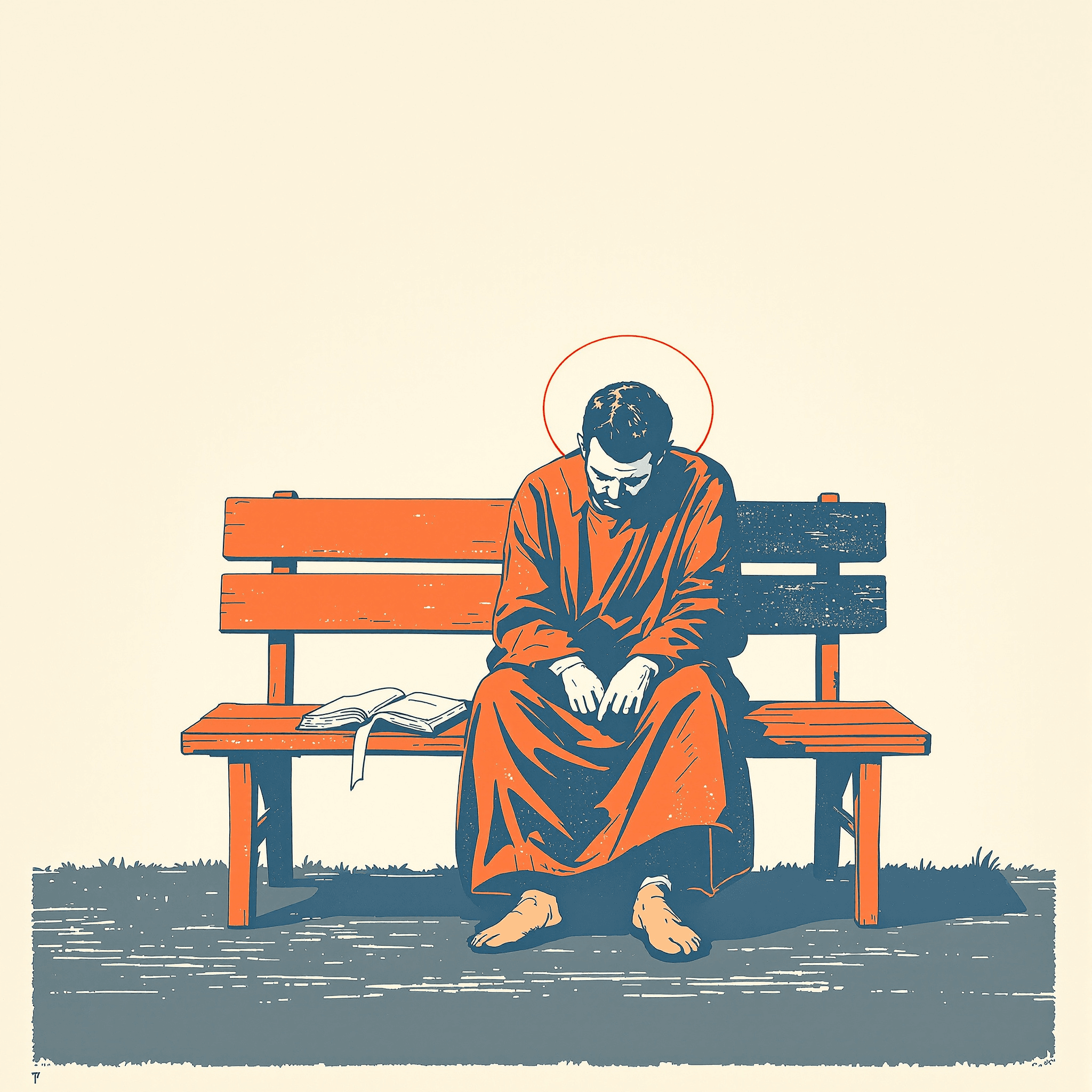 Editorial illustration: The weary saint